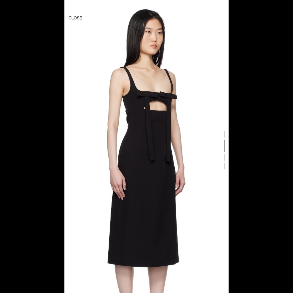 Sandy Liang MACHU Bow Dress Black - NWT!